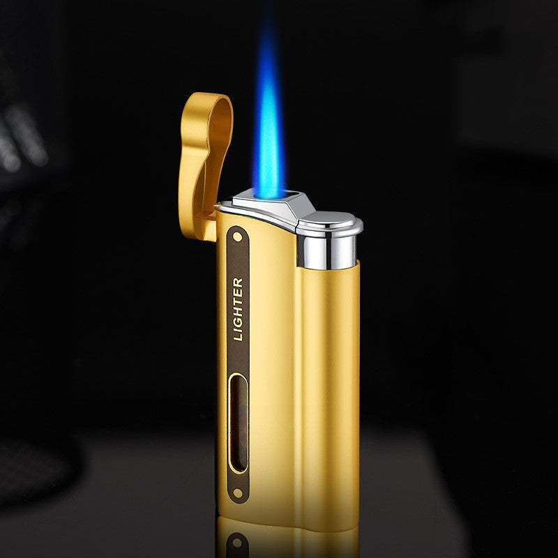 Flip cap jet flame lighter