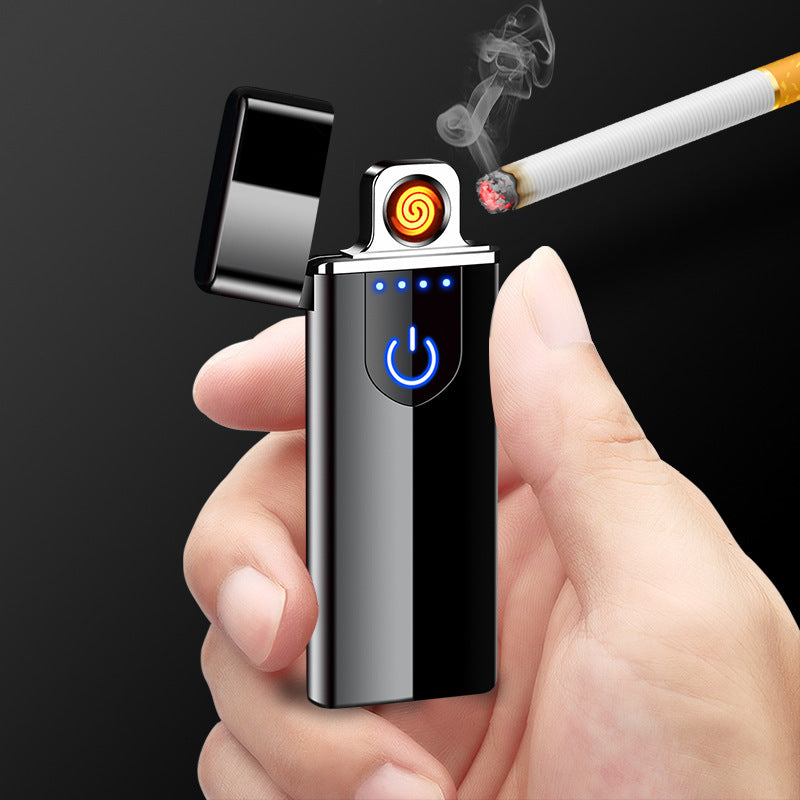 Digital thin cigarette lighter