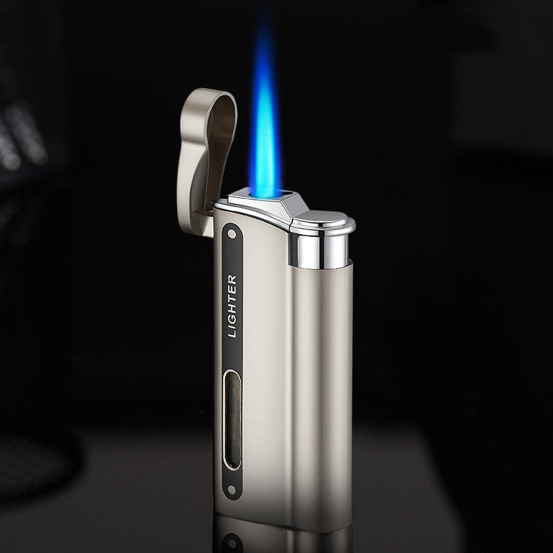 Flip cap jet flame lighter