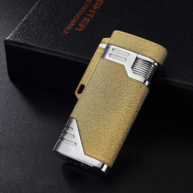 Thin stylish double flame lighter