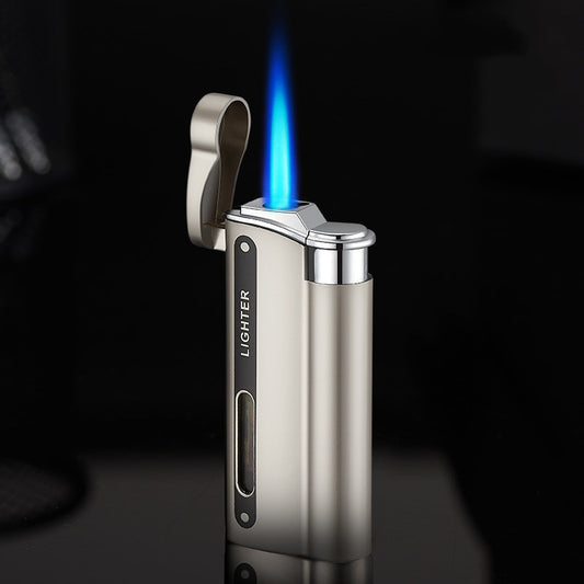 Flip cap jet flame lighter